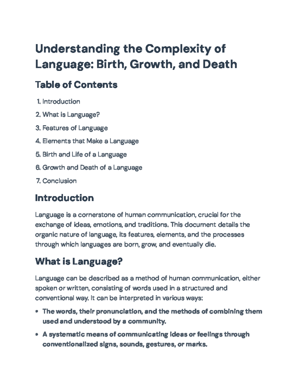 Understanding Language: Its Birth, Growth, and Death - Course Code Info ...