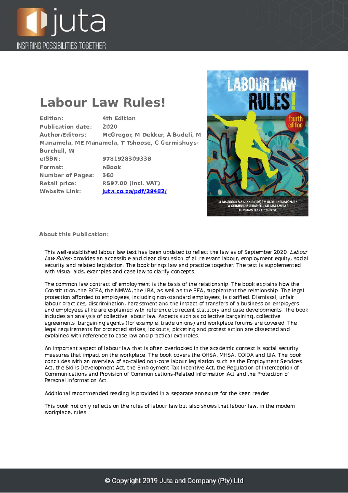 Labour Law Rules! 4th Ed. (2020) - Comprehensive Overview & Analysis ...
