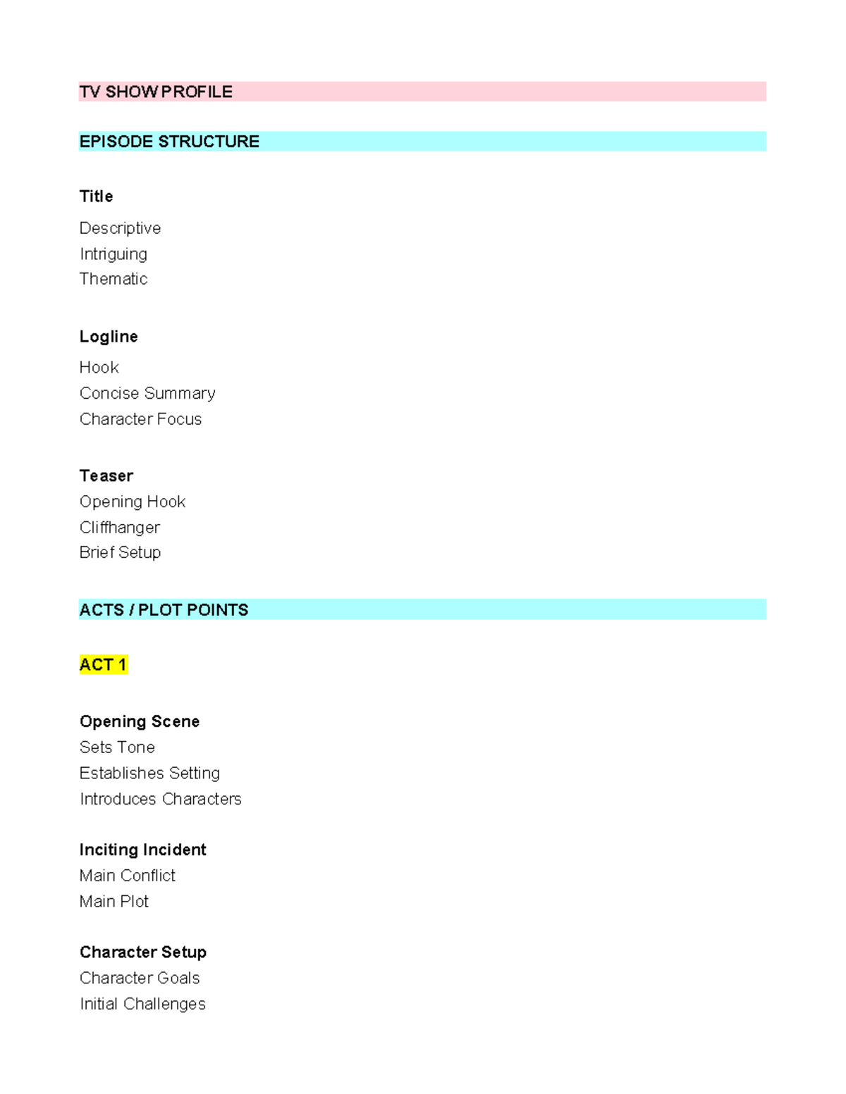 Sitcom Creation Guide: Elements, Structure & Marketing Strategies - Studocu