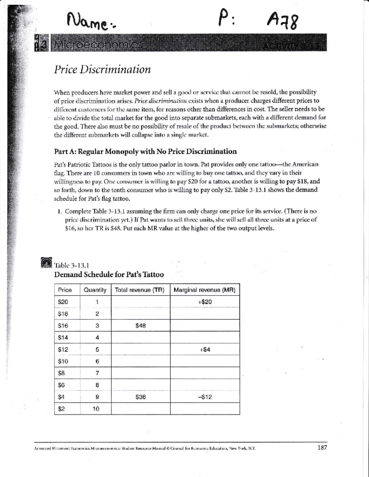 AP Economics: Price Discrimination and Monopoly Analysis - Studocu