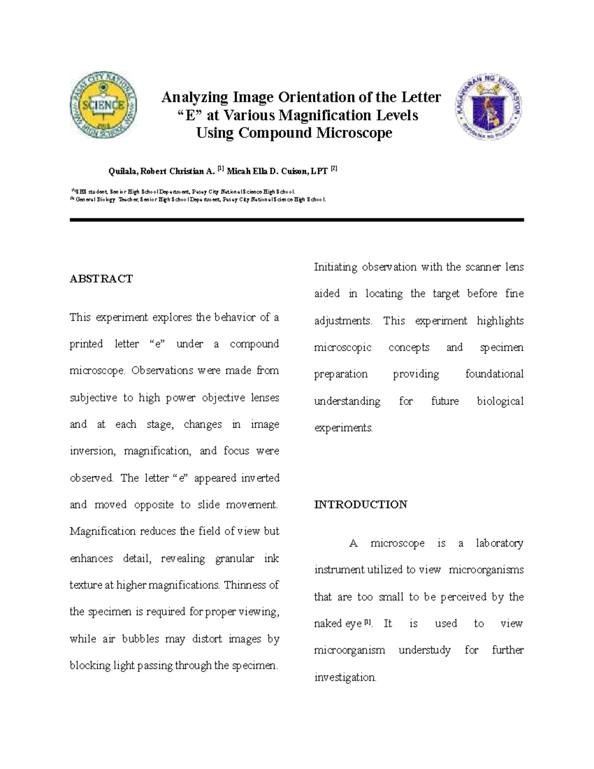 Analyzing Image Orientation of Printed Letters Using Compound ...