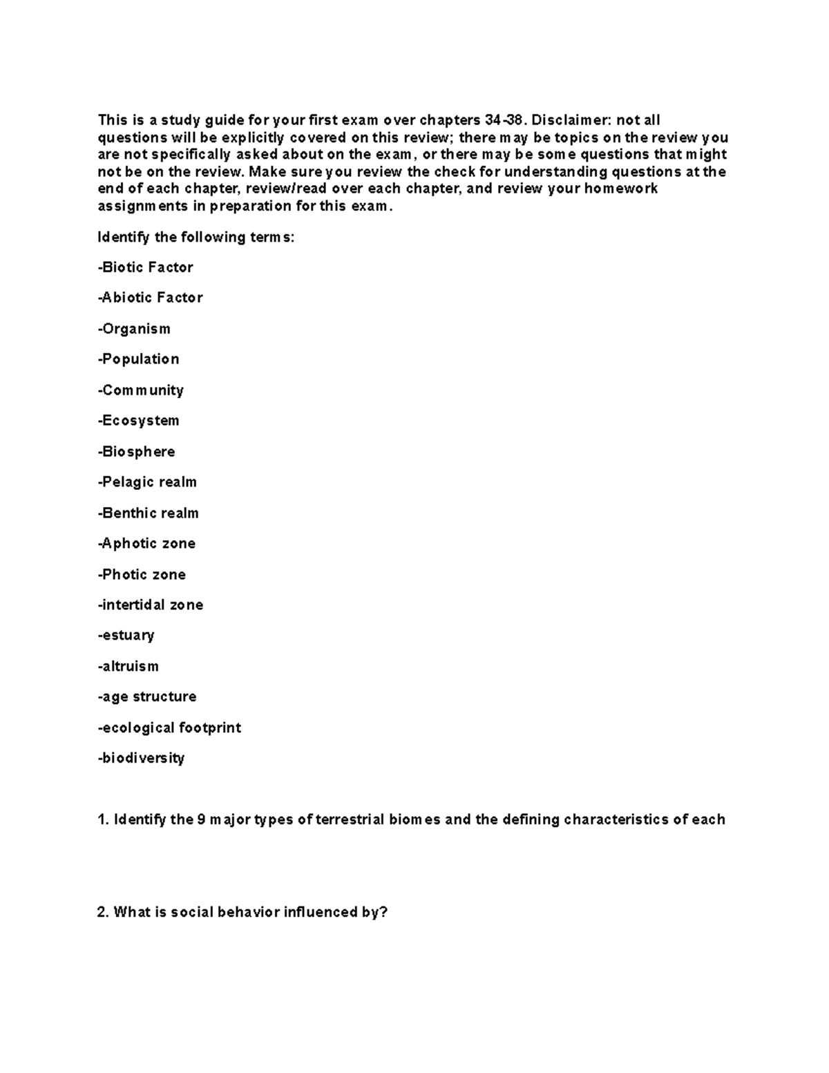 Exam 1407 Study Guide: Key Concepts for Chapters 34-38 Review - Studocu