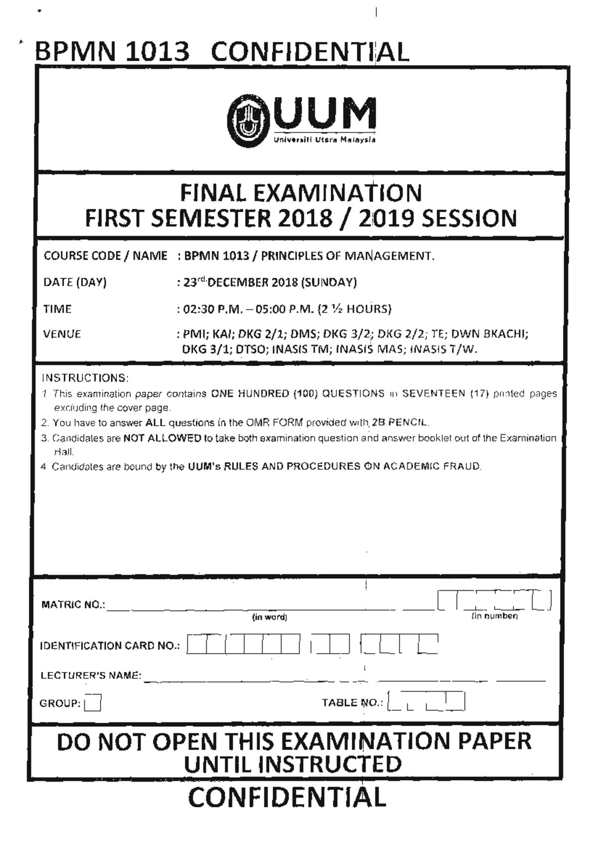 PAST YEAR FINAL EXAM NOTES - ESSENTIAL STUDY GUIDE - Studocu