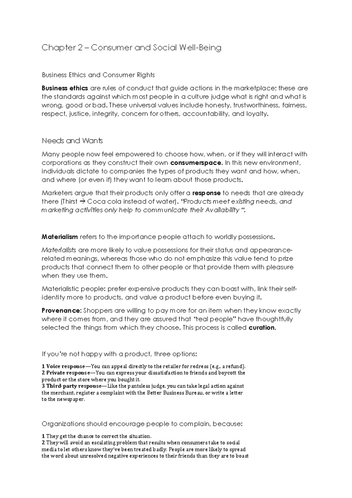 Consumer Behaviour: Chapter 2 - Ethics, Perception and Motivation ...