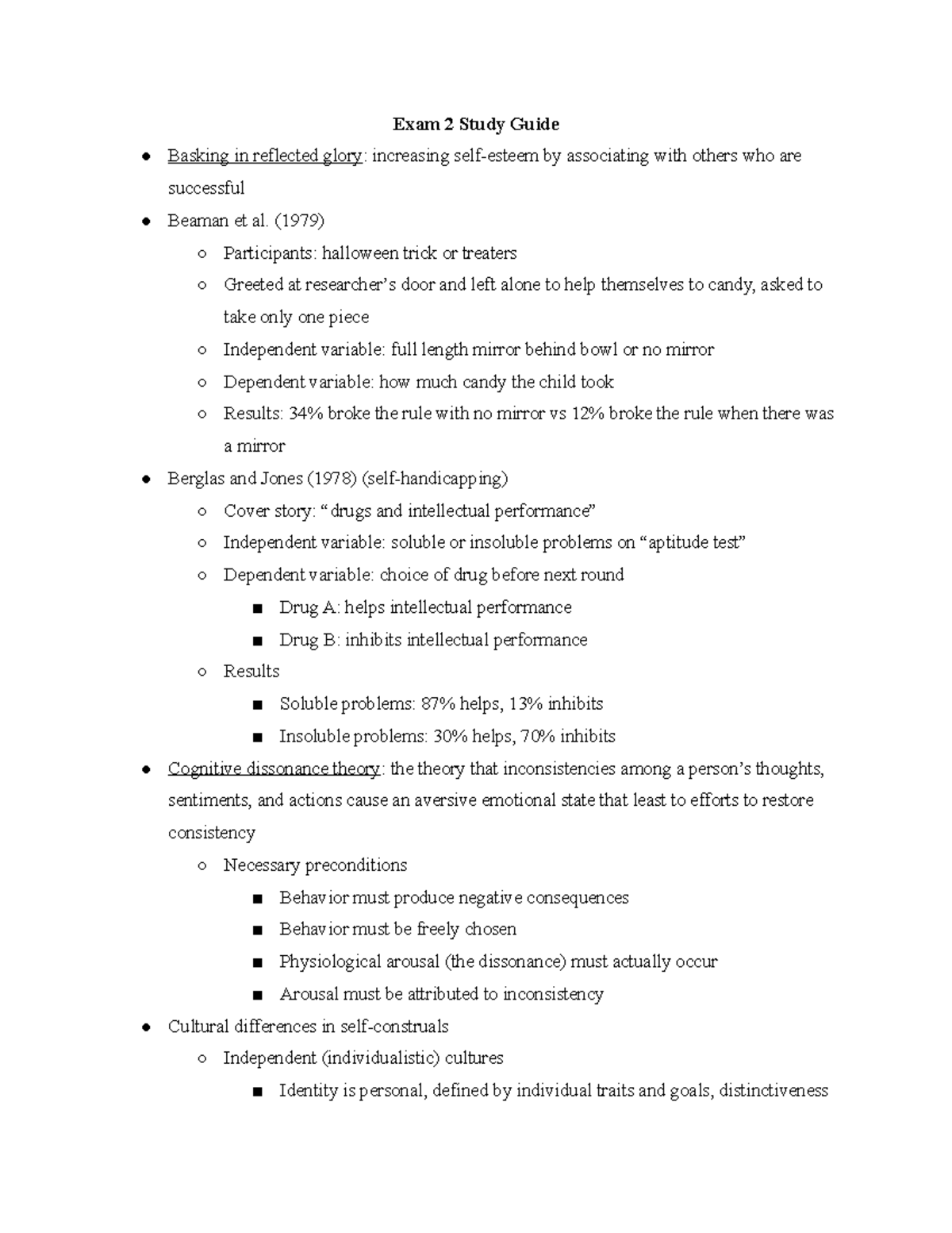 PSYCH360 Exam 2 Comprehensive Study Guide and Key Concepts - Studocu