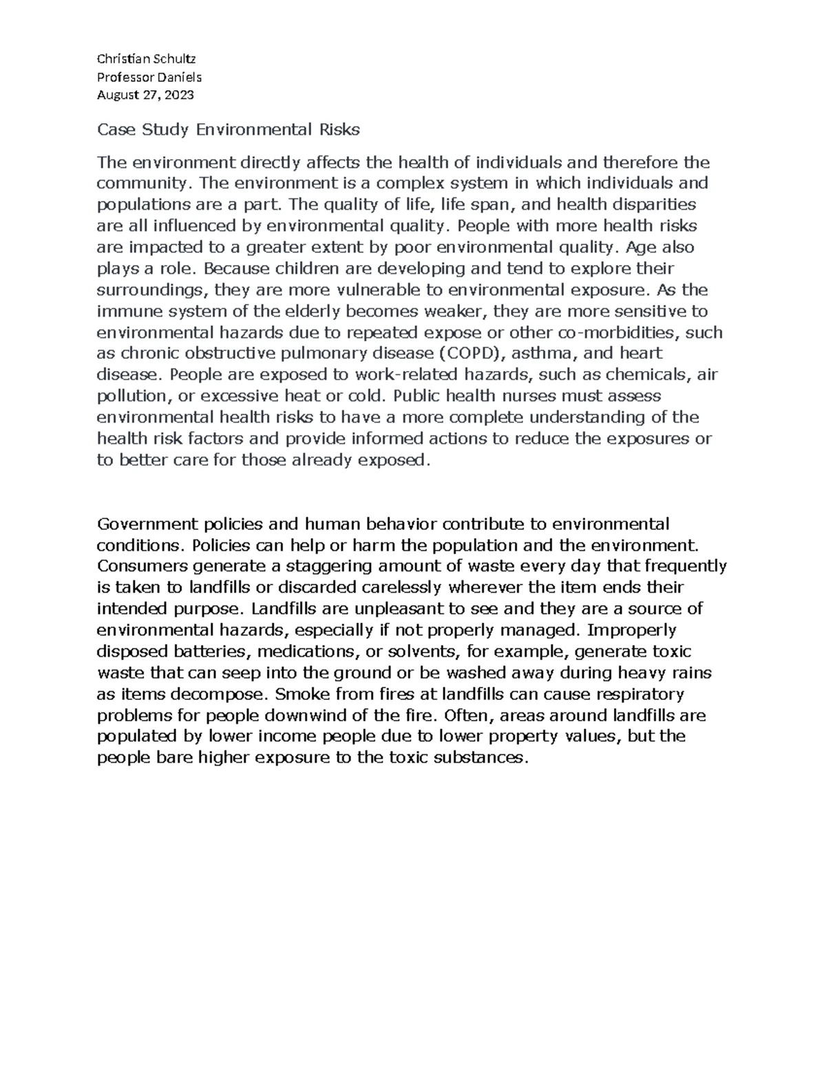 Case Study: Social Determinants of Health and Obesity Risk (HP2030 ...