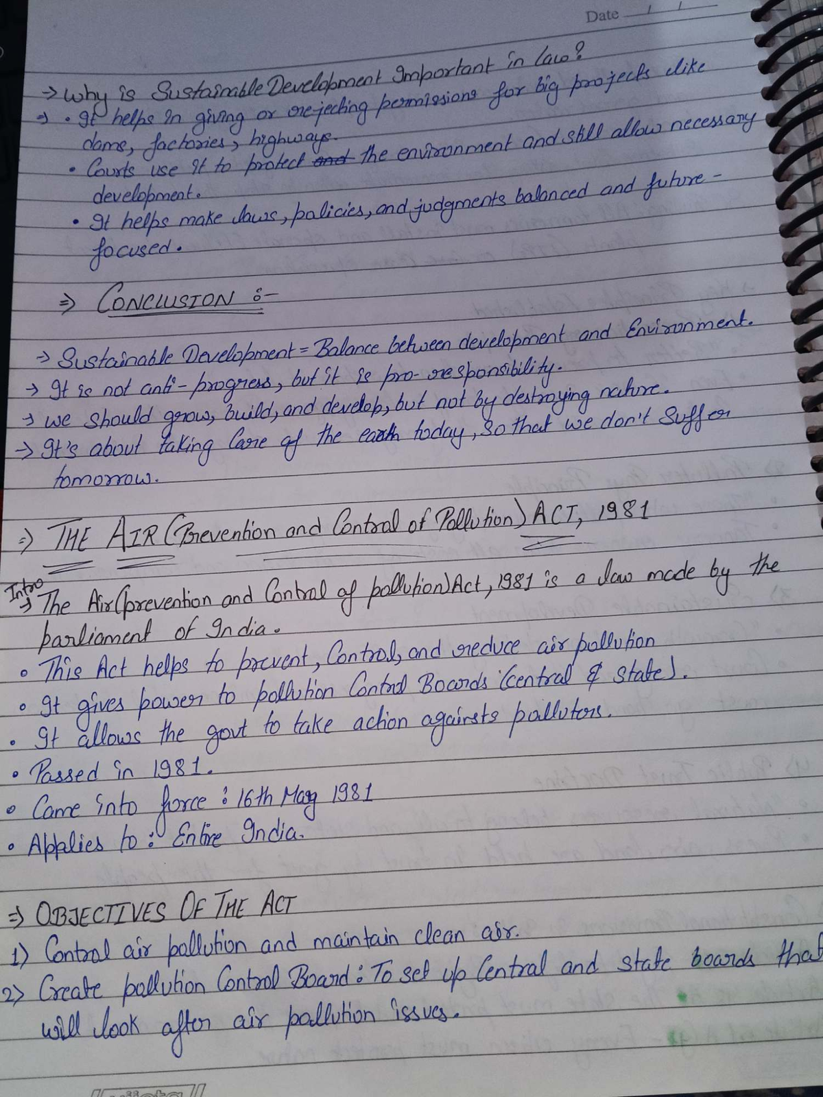 Environmental Law Overview and Key Concepts (Course Code: ENV 101 ...