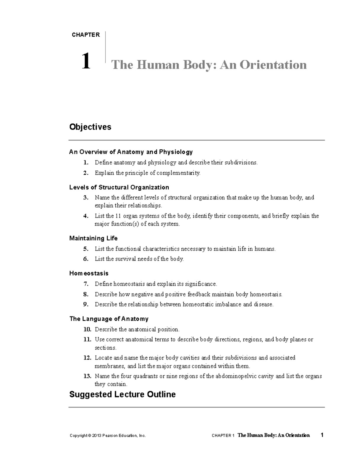 BSC2085 Final Exam Study Guide: Chapter 1 - The Human Body - Studocu