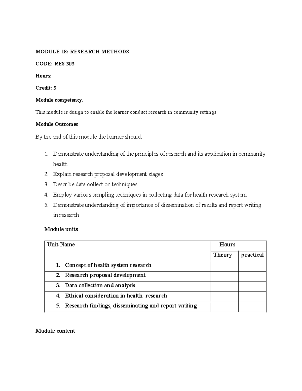 Research Methods Overview: RES 303 Module 18 Summary - Studocu