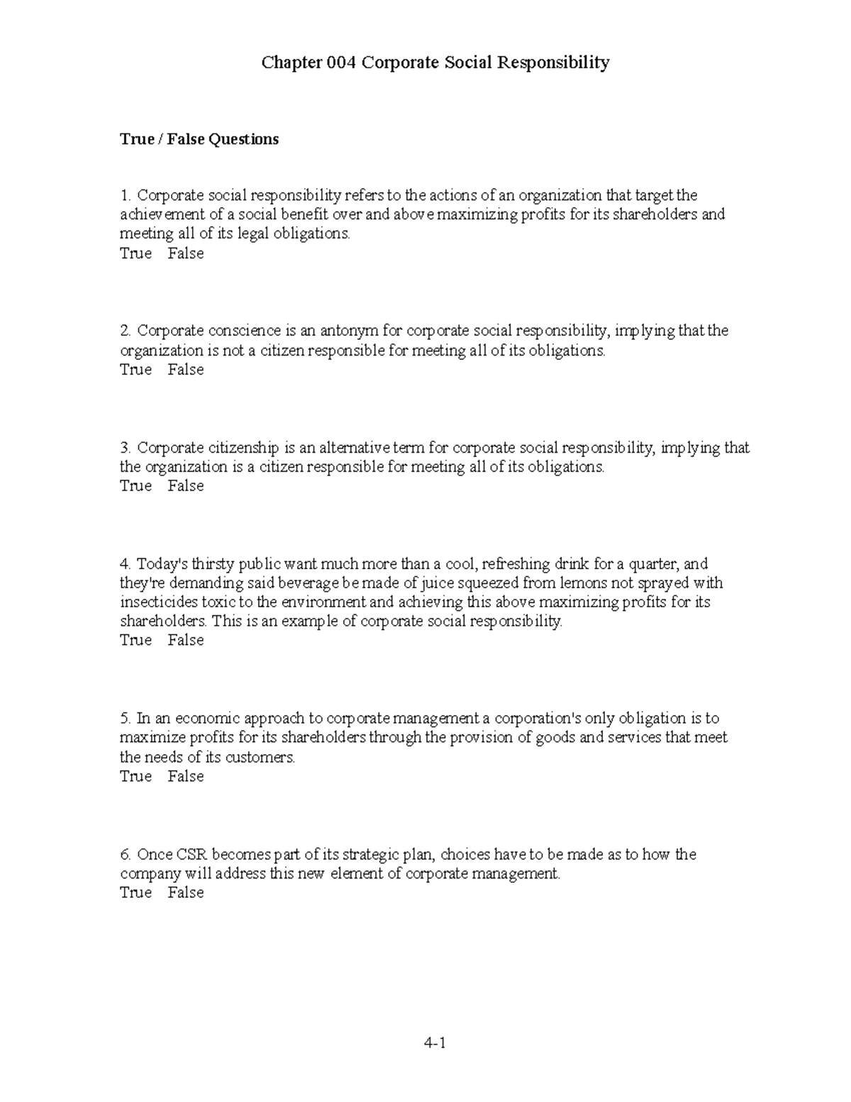 Chapter 004 - Corporate Social Responsibility Consultation Notes - Studocu