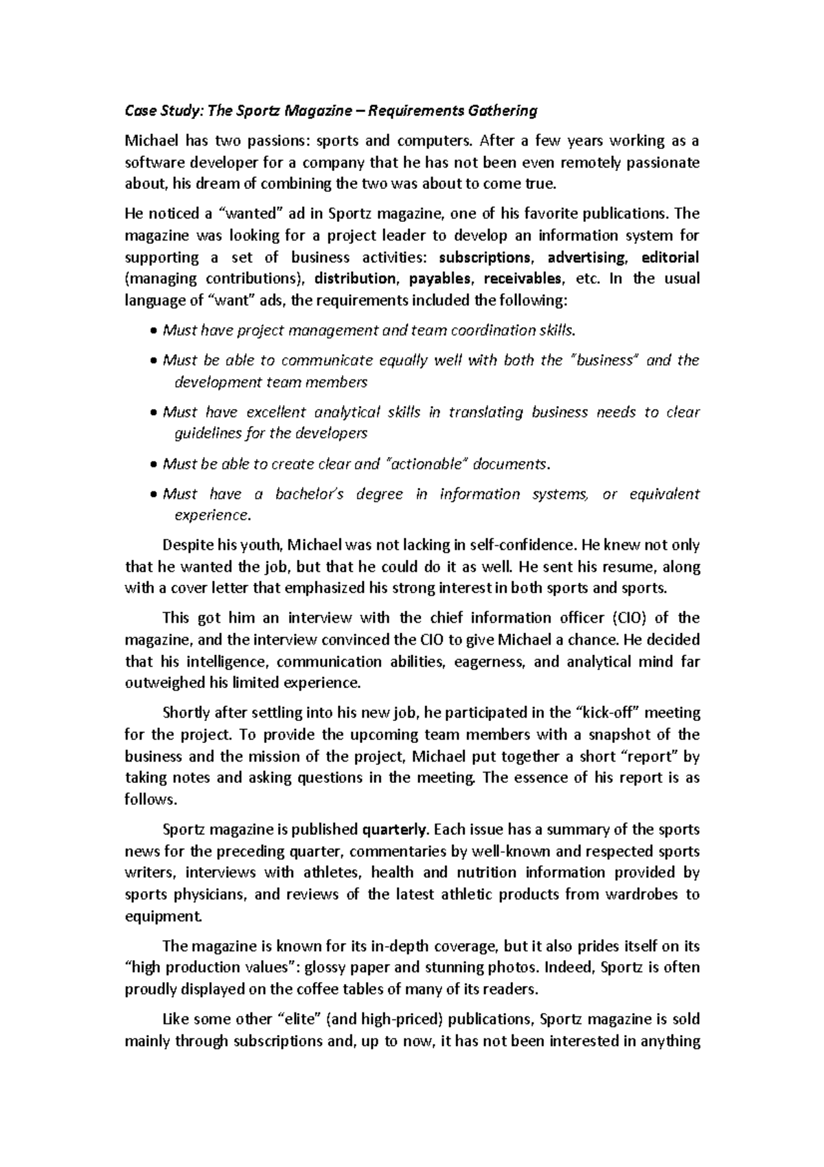 CSE2ISD Workshop 1: Detailed Lab Solutions for Weeks 1-9 Case Study ...
