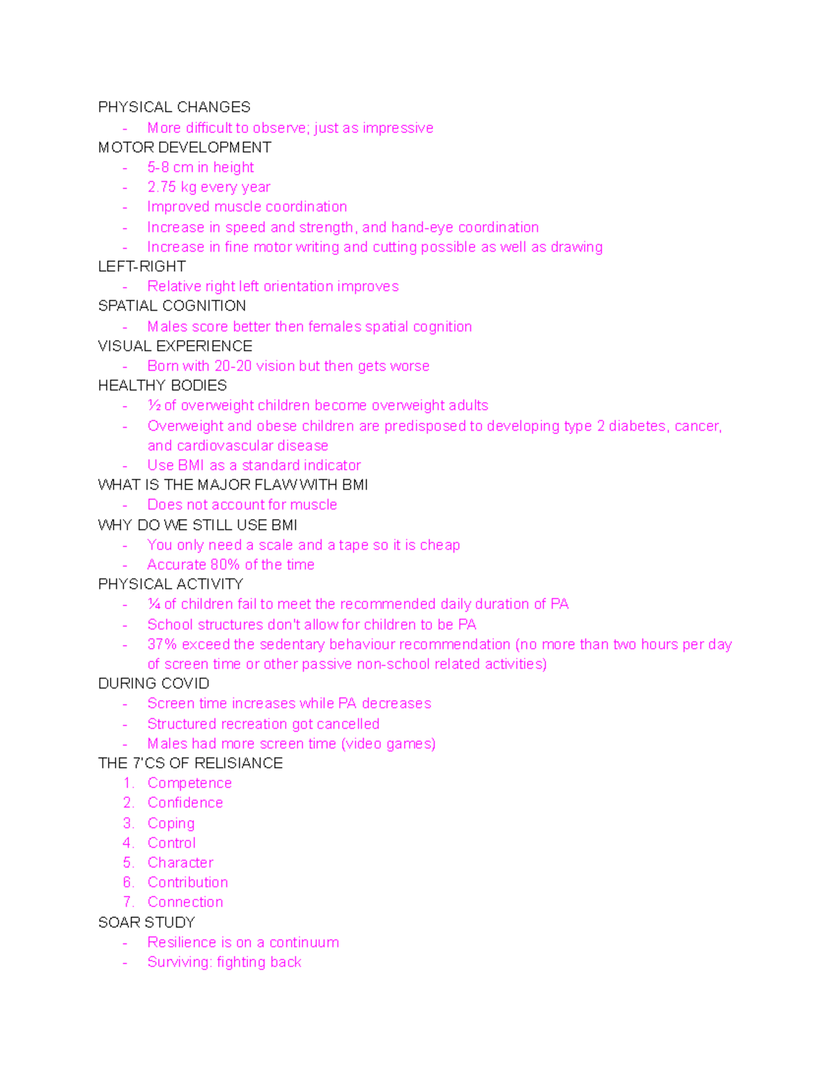 Final Exam 2700 - Comprehensive Notes on Child Development - Studocu