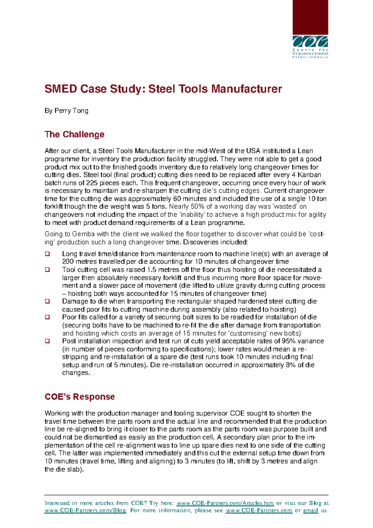 Case Study - Third Year Industrial Engineering Notes - Interested in ...