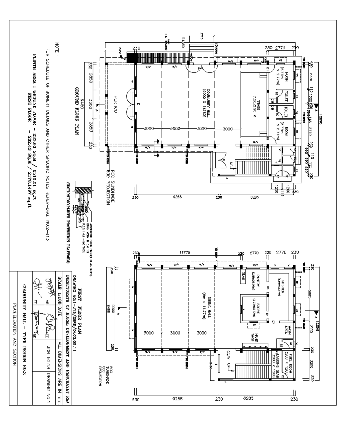 13 - Design Practice: Community Hall Plan, Elevation & Section - Studocu