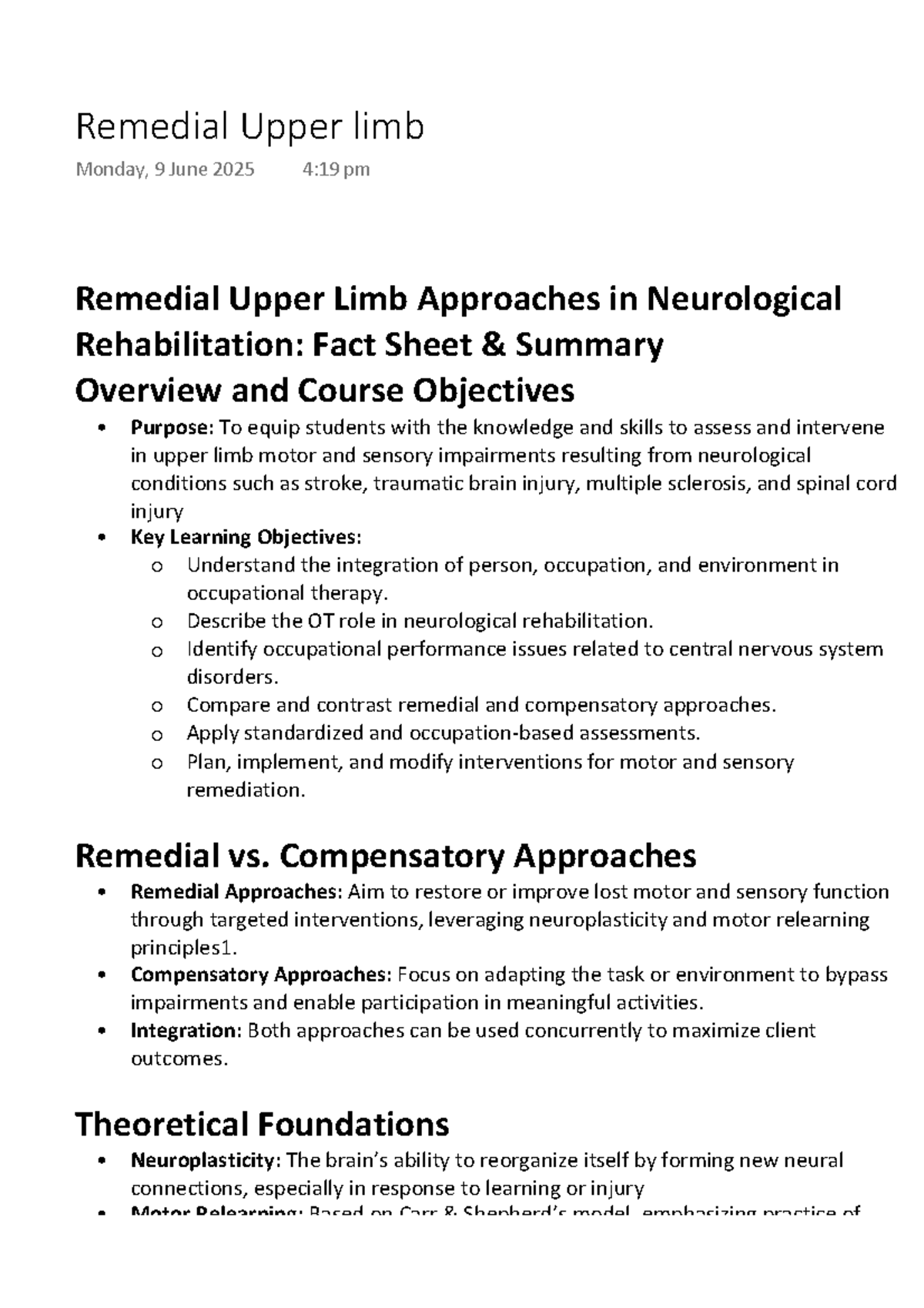 Remedial Upper Limb Approaches in Neuro Rehab: Key Insights & Goals ...