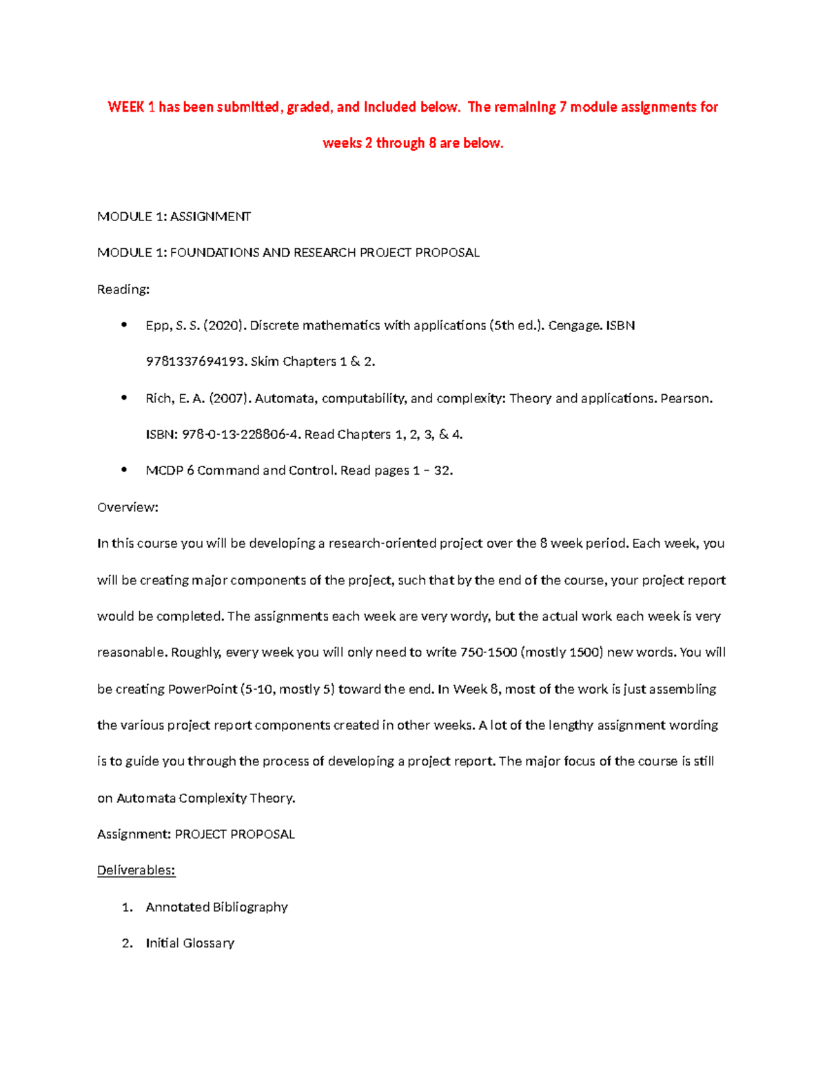 Research Project Proposal - Week 1 Assignment (Module 1) - Studocu