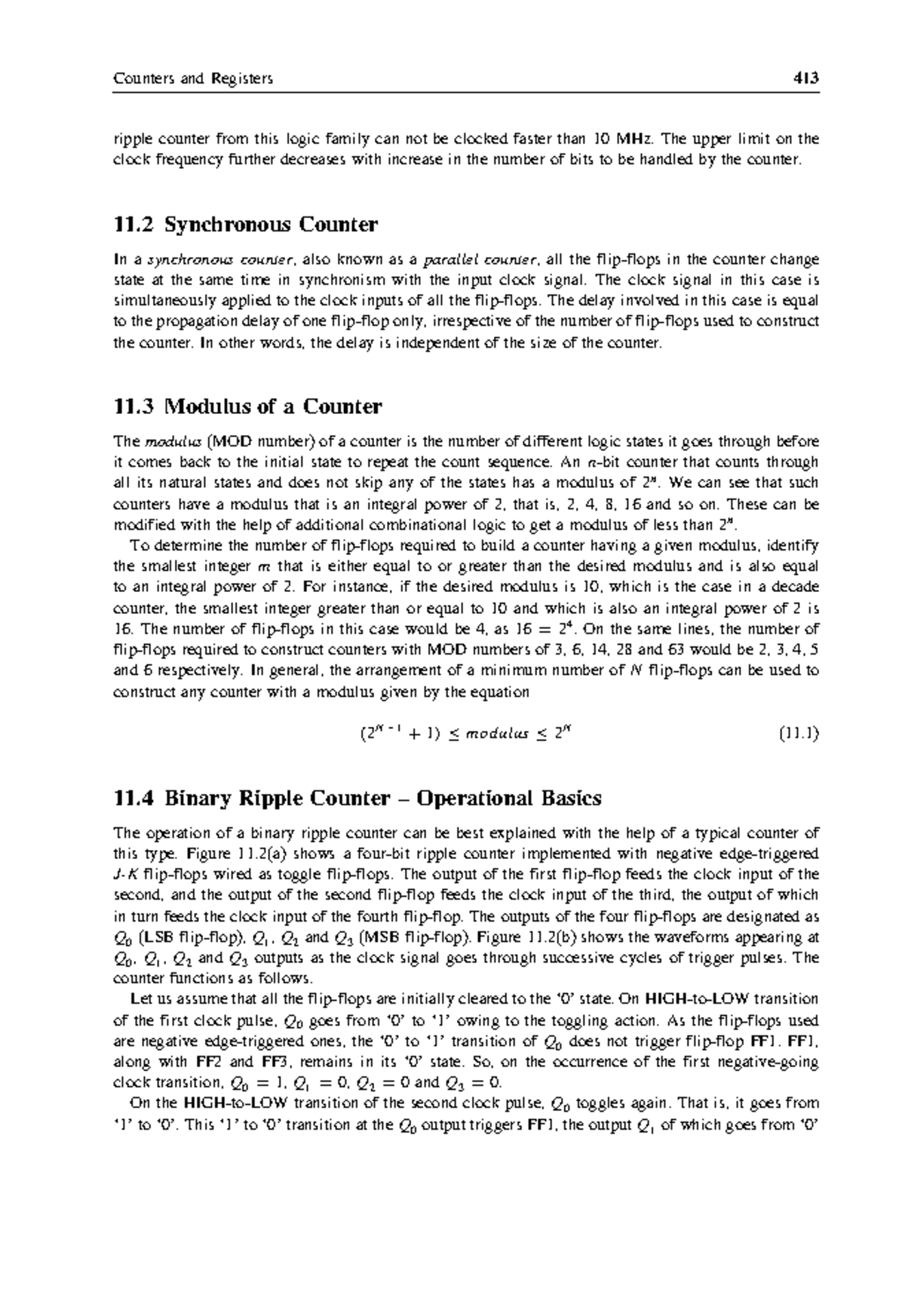 Digital Electronics Anil Maini-44 - Counters and Registers 413 ripple ...
