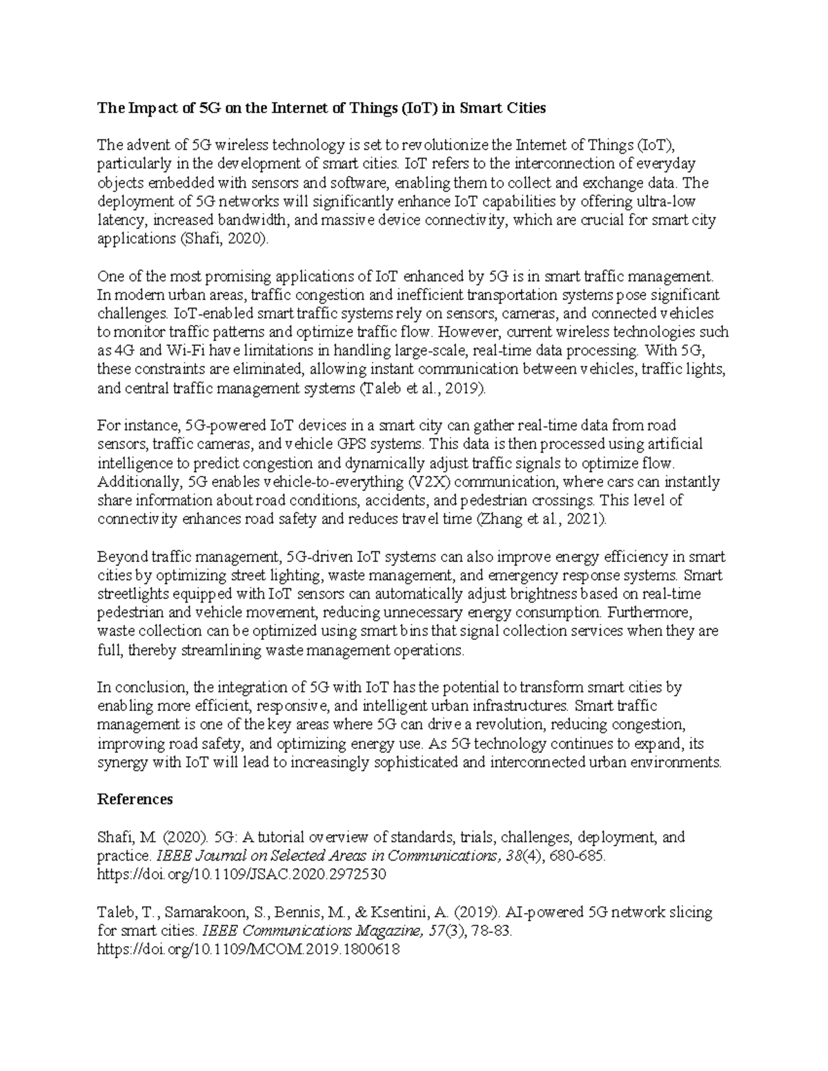 The Impact of 5G on IoT in Smart Cities: Enhancing Urban Connectivity ...