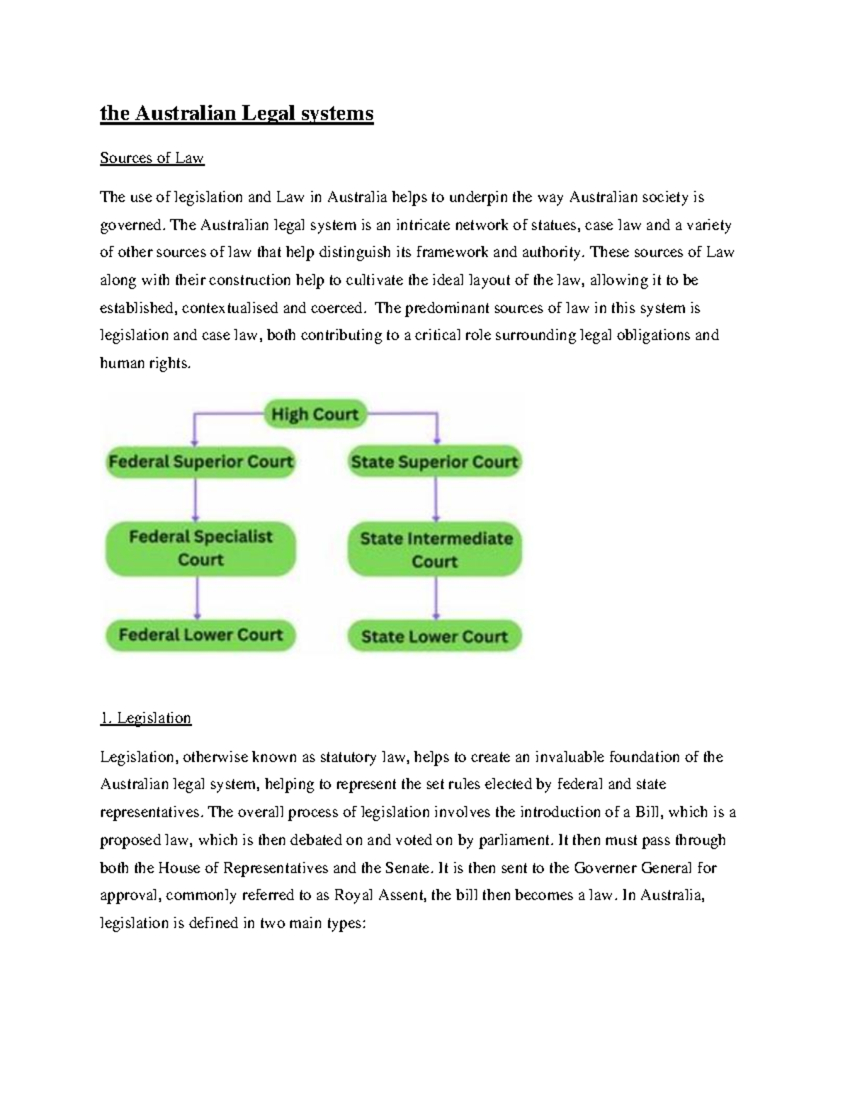 The Australian Legal systems - the Australian Legal systems Sources of ...
