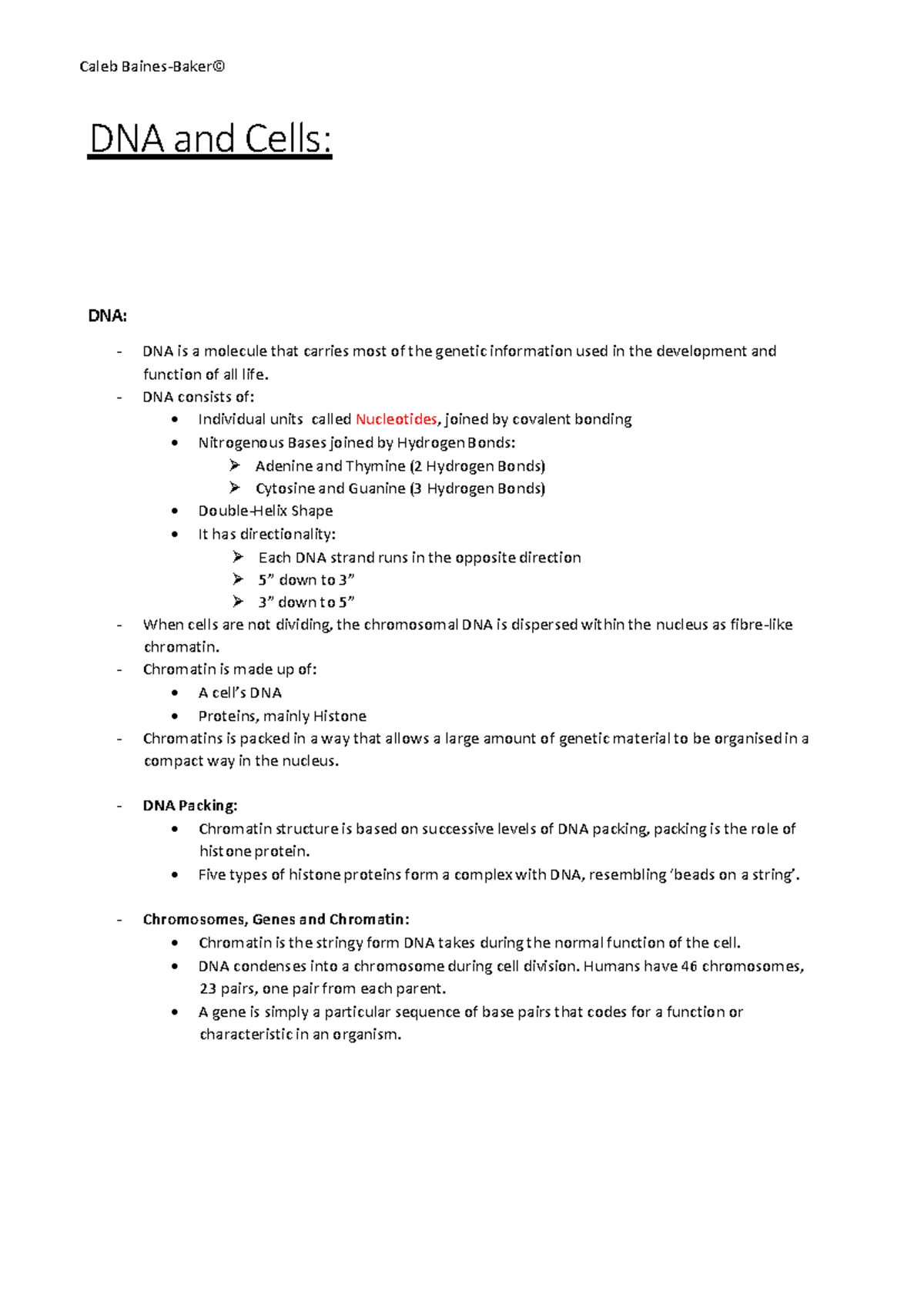 Caleb Biology Exam Notes: DNA, Cells, Meiosis, and Disease Spread - Studocu