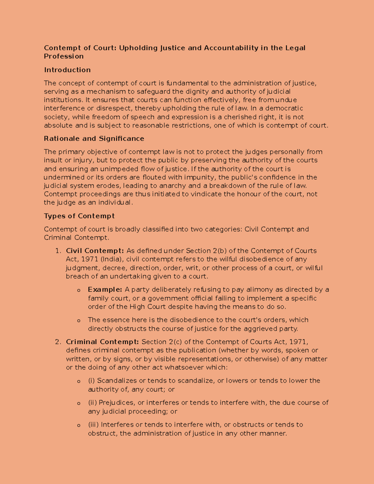 Contempt of Court: Understanding Legal Mechanisms and Implications ...