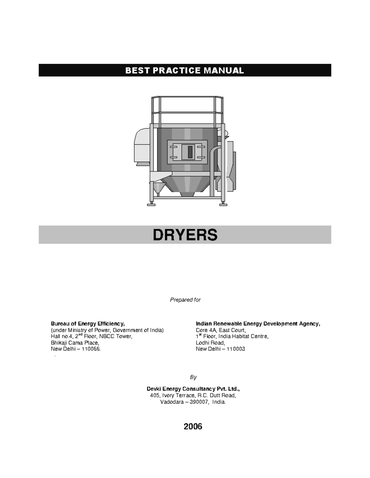 Best Practice Manual for Dryers: Energy Efficiency & Applications - Studocu
