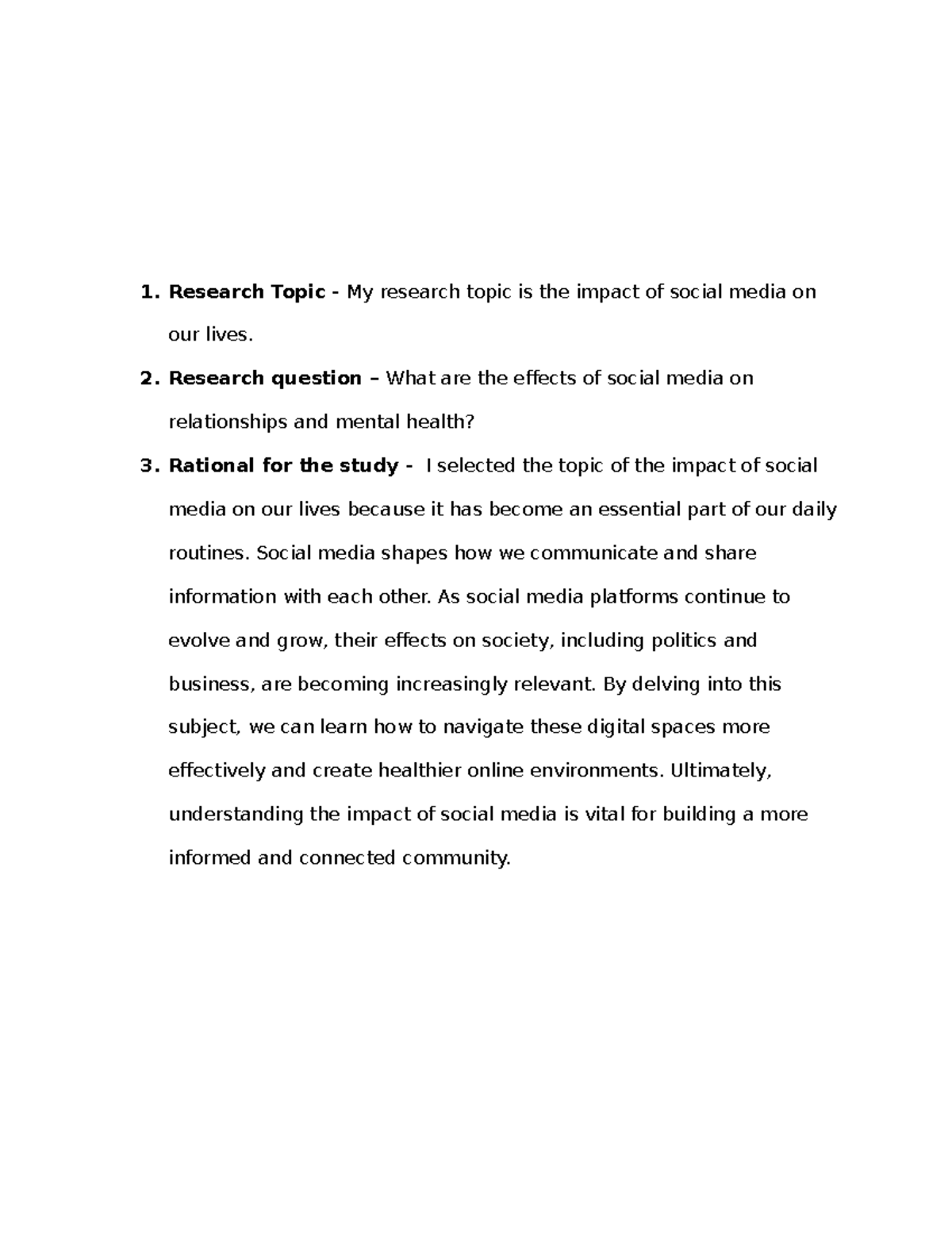 Impact of Social Media on Relationships and Mental Health Research ...