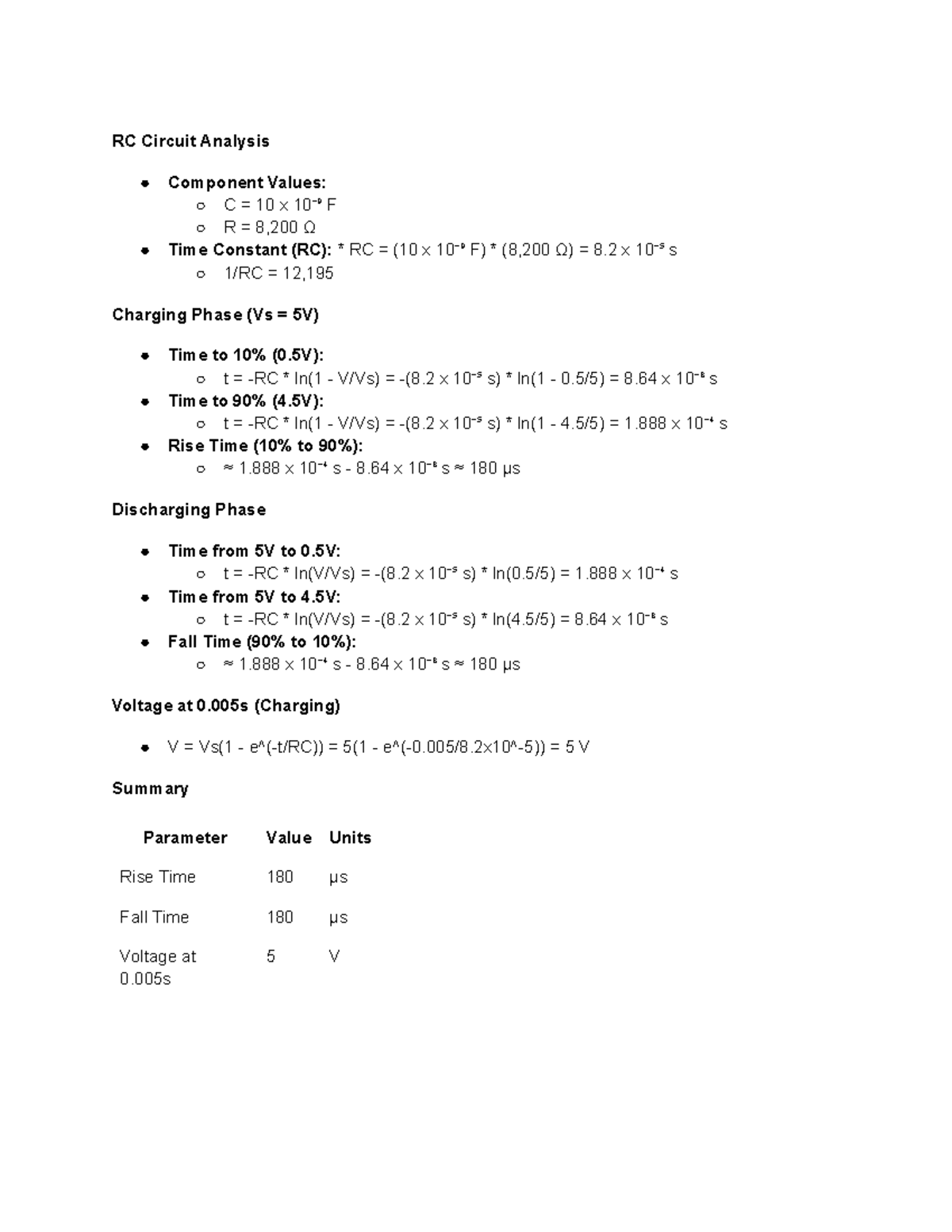 RC Circuit Analysis Prelab (Course Code: [Insert Code Here]) - Studocu