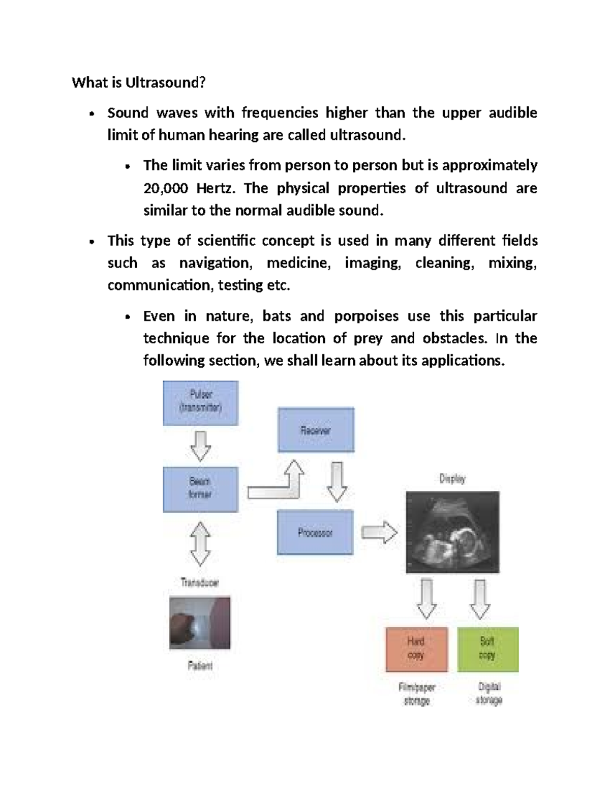 Ultrasound Applications and Techniques: A Comprehensive Overview - Studocu