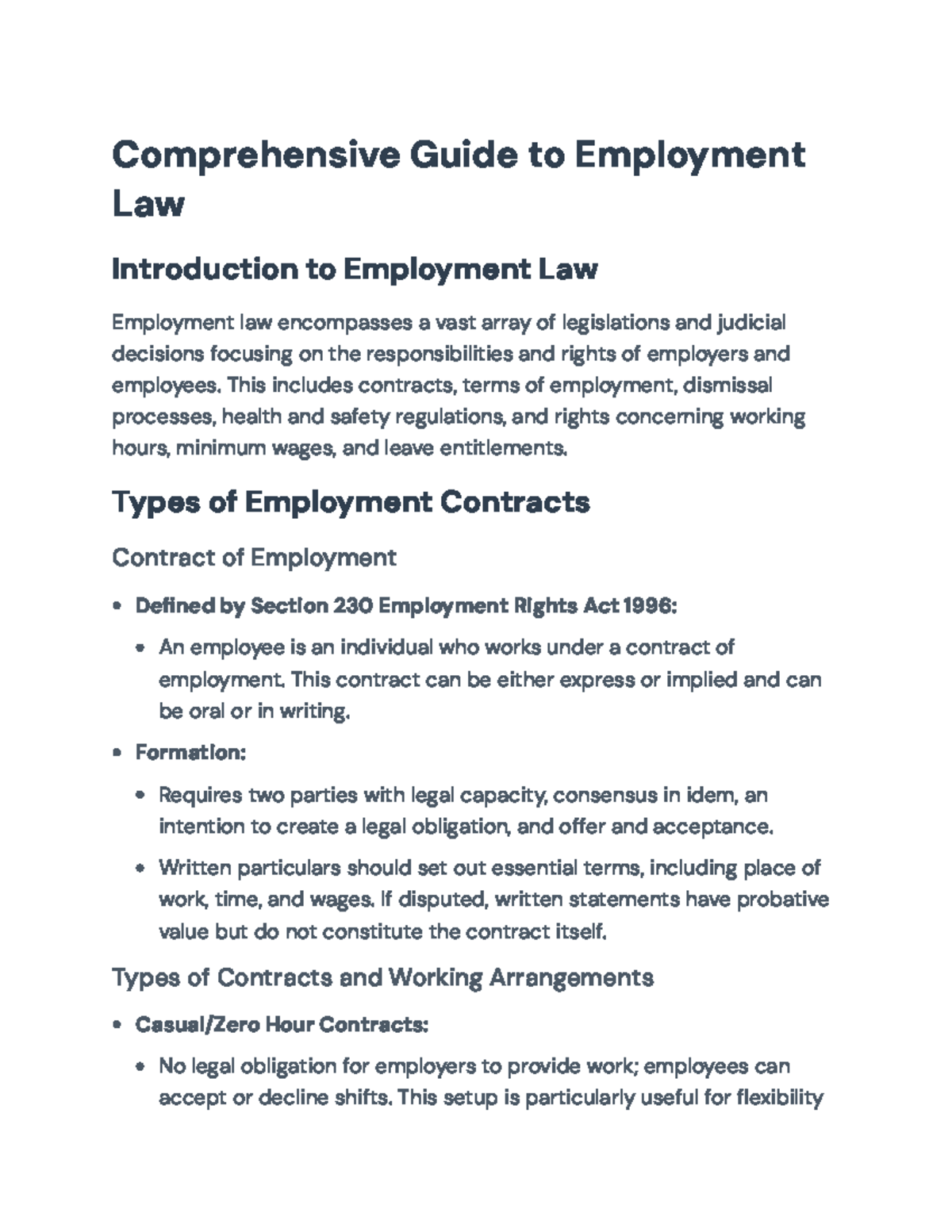 Comprehensive Guide to Employment Law: Rights and Responsibilities ...