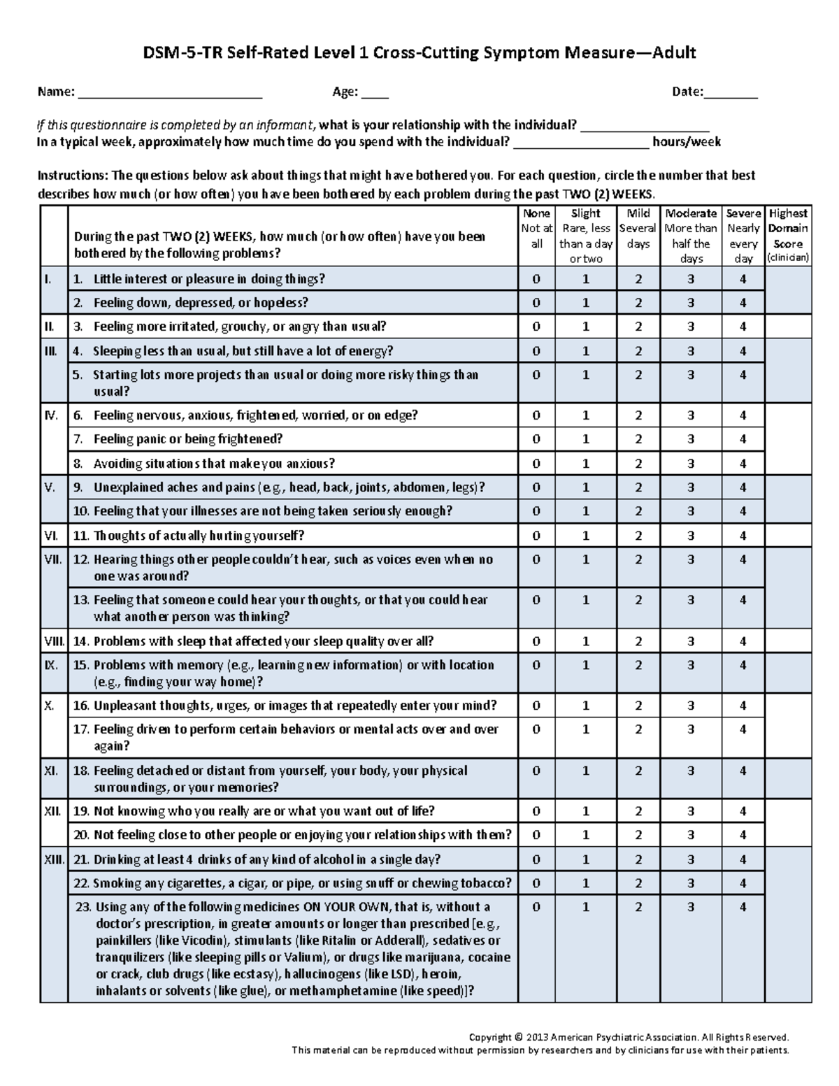 Psychological Test Questionnaire - LECTURE - Studocu