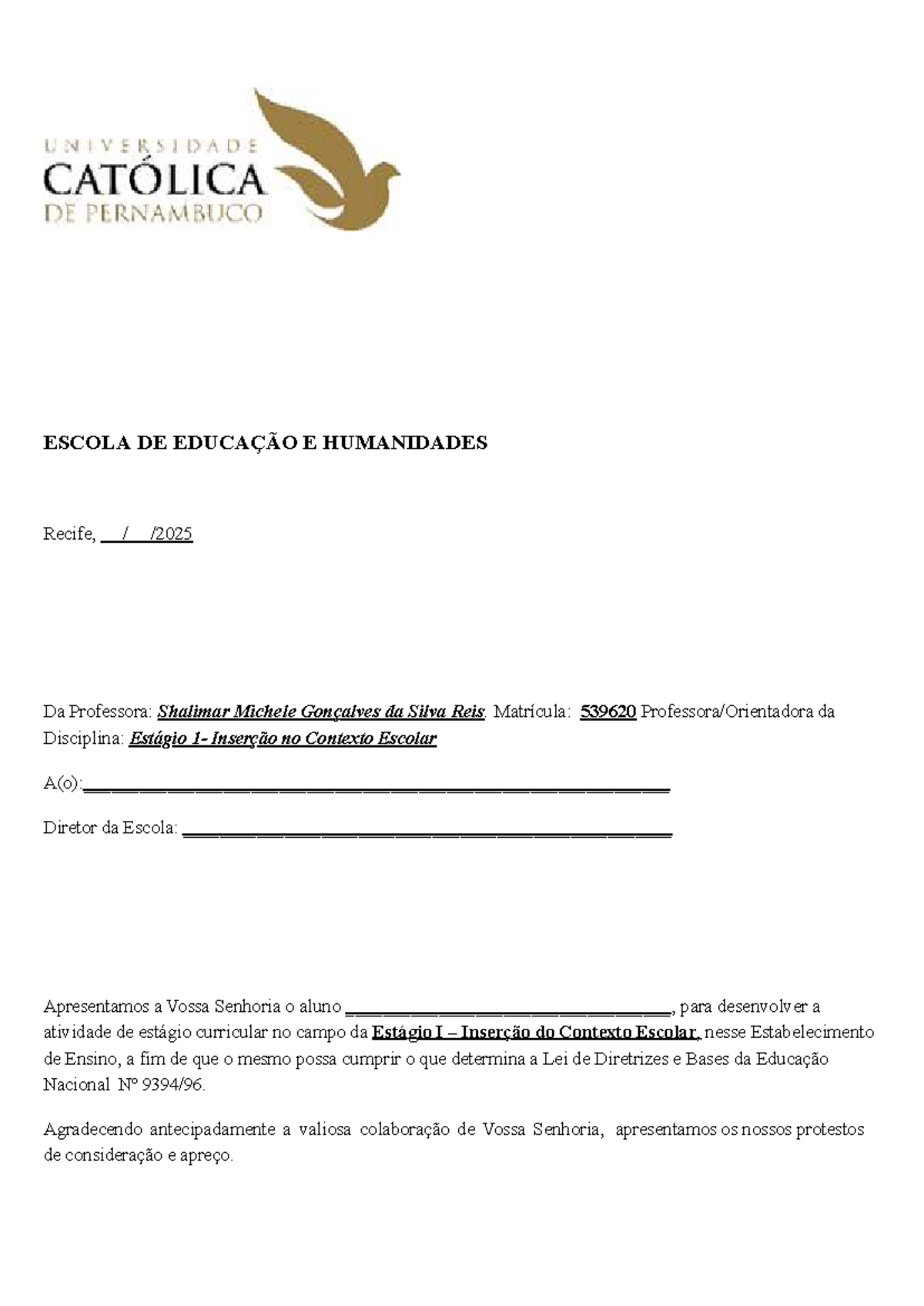 Estágio I: Inserção no Contexto Escolar - DOC 20260220-WA0058 - Studocu