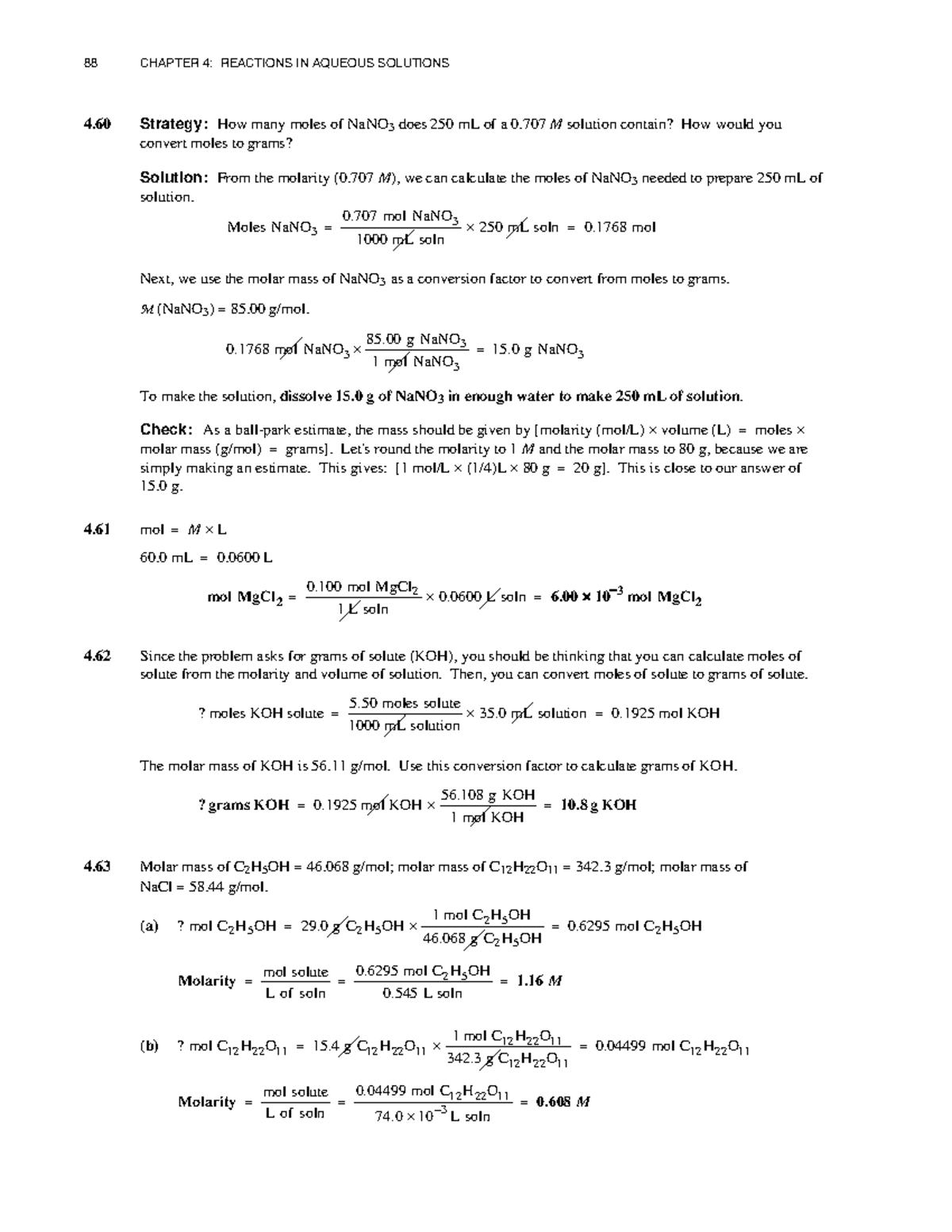 CHEM 101: Chapter 4 - Reactions in Aqueous Solutions Solutions - Studocu