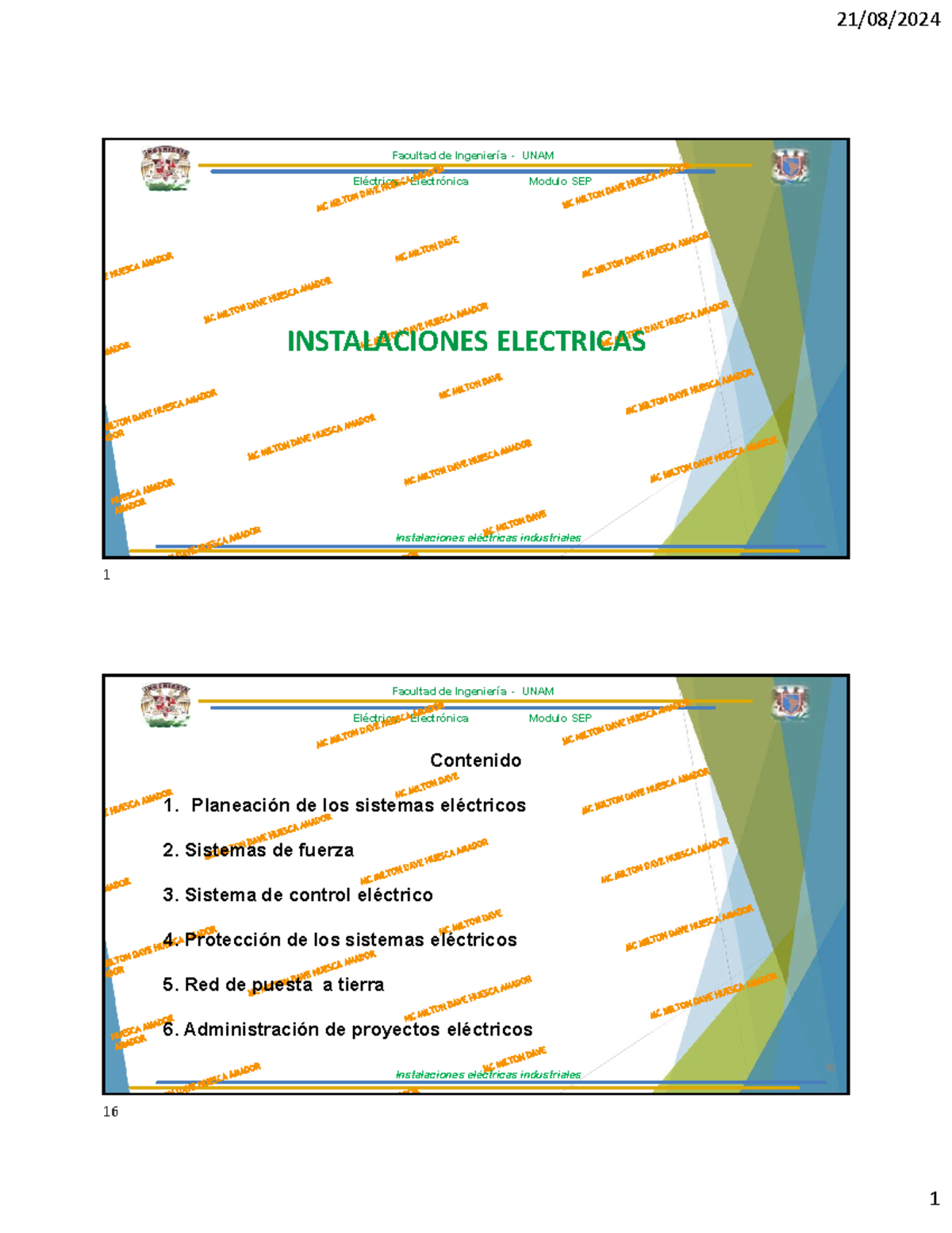 Instalaciones Eléctricas Industriales - Módulo SEP - Unidad 1 ...