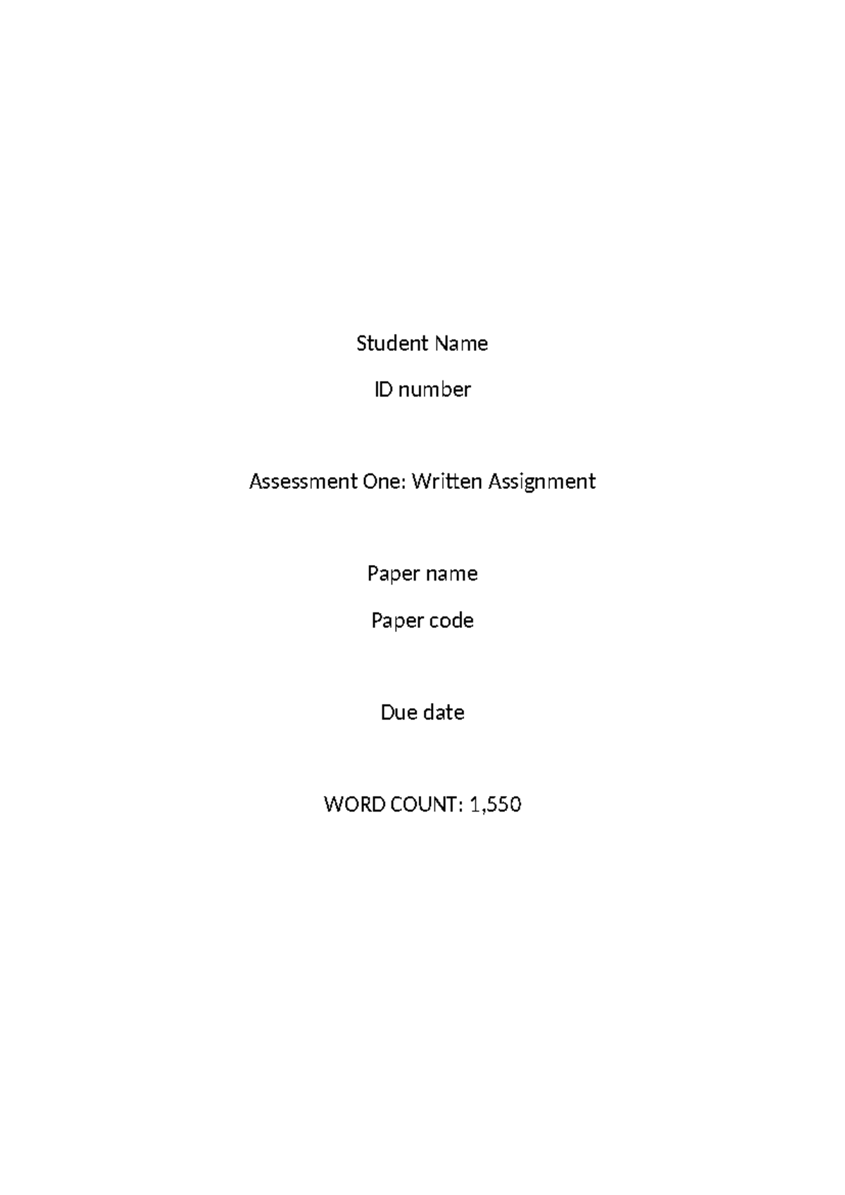 Formatted cover assignment and references pages - Introduction to ...