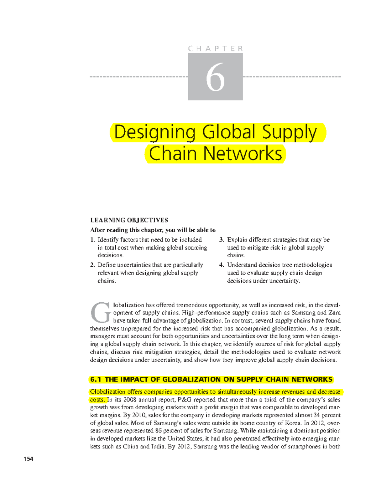 Global Supply Chain Risks and Strategies - Course Textbook Chapter 6 ...
