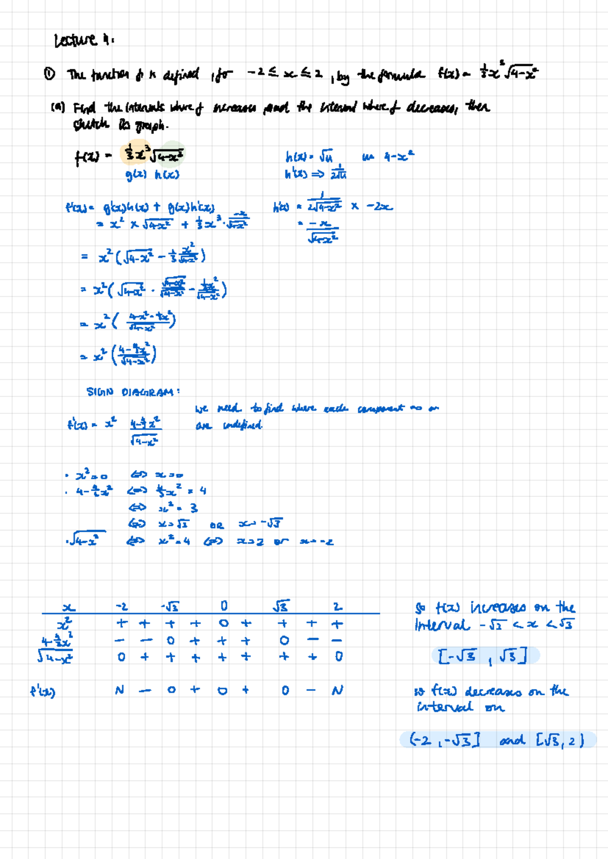 Lecture 4: Analyzing Function Intervals and Inverse Theorem - Studeersnel