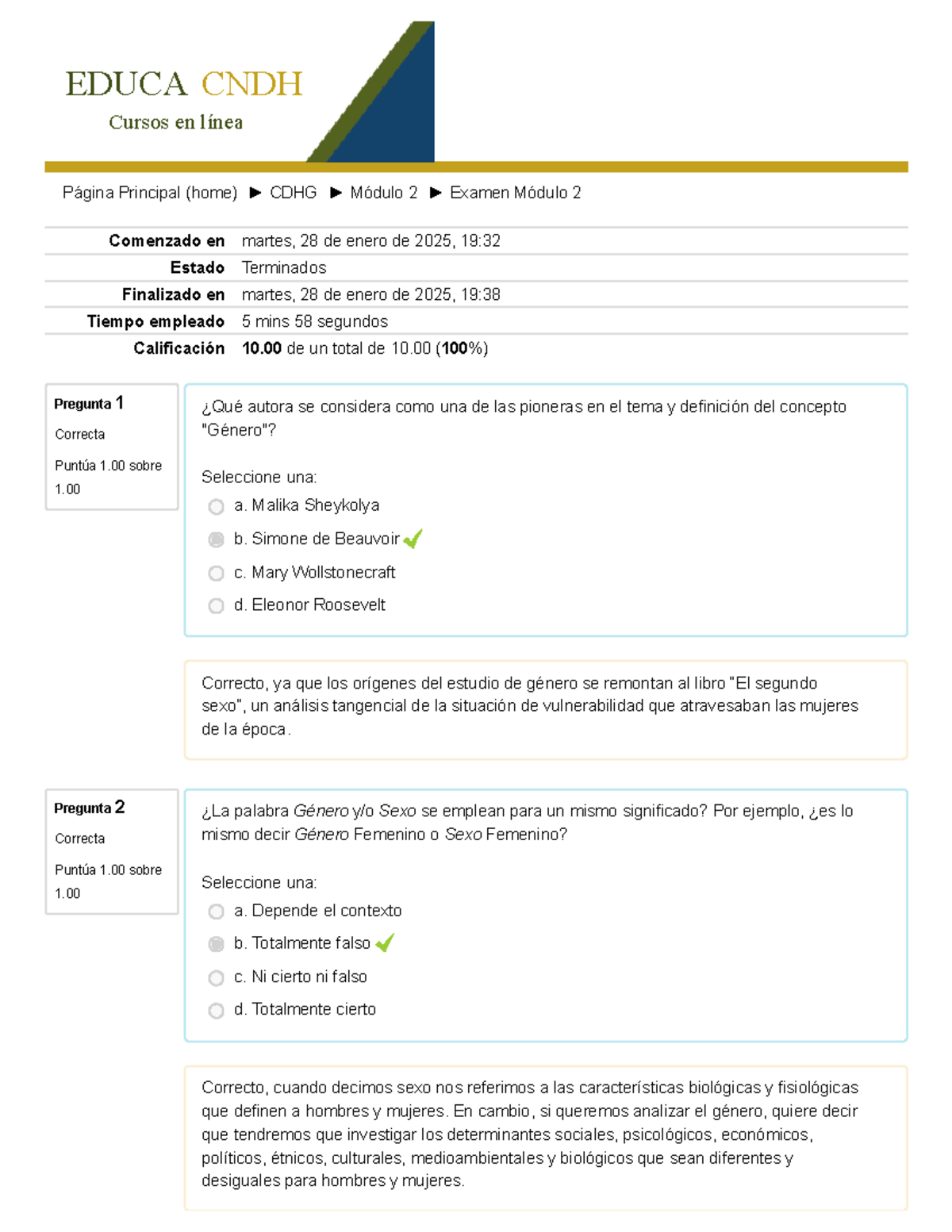 Examen Final Módulo 2 CDHG - Género y Sociedad - Studocu