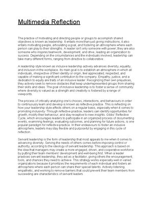 Reflective Assignment 1 Bishan Nidarshana - Bishan Nidarshana 301276463 ...