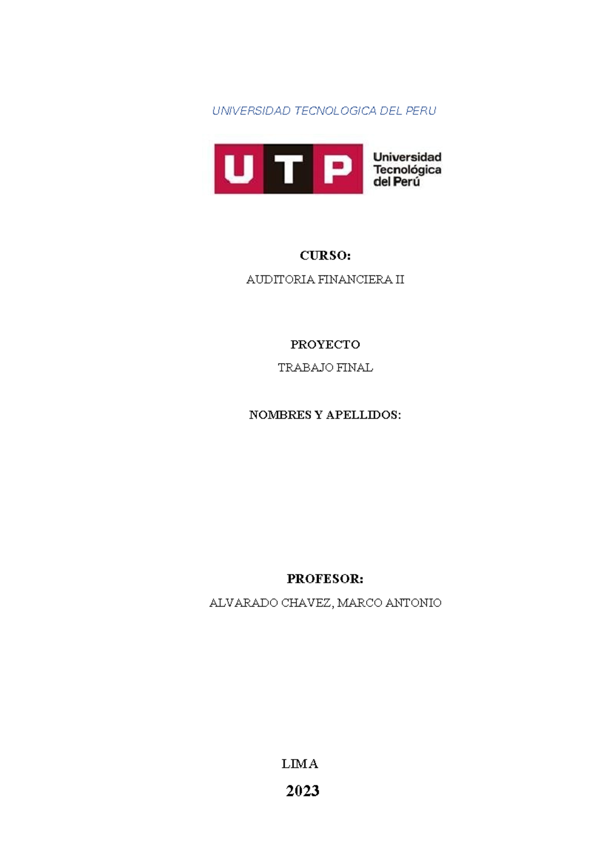 Trabajo Final de Auditoría Financiera II - Agroindustrias San Jacinto S.A. - Document Preview