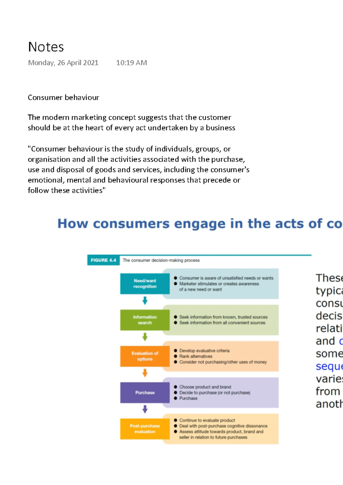 Consumer Engagement - FULL NOTES - Consumer behaviour The modern ...