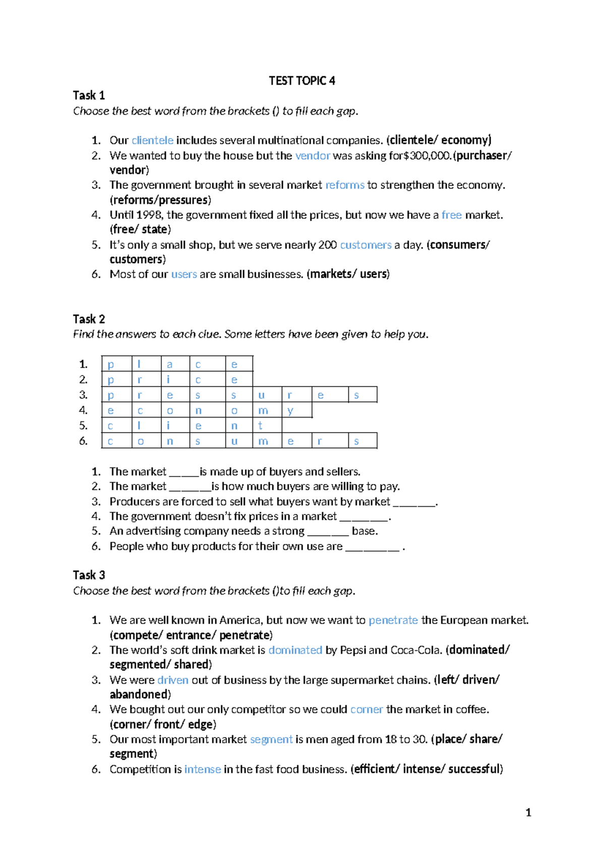 Test T 4ihihvvgkvihviihbjjgvuhvuhhu - TEST TOPIC 4 Task 1 Choose the ...