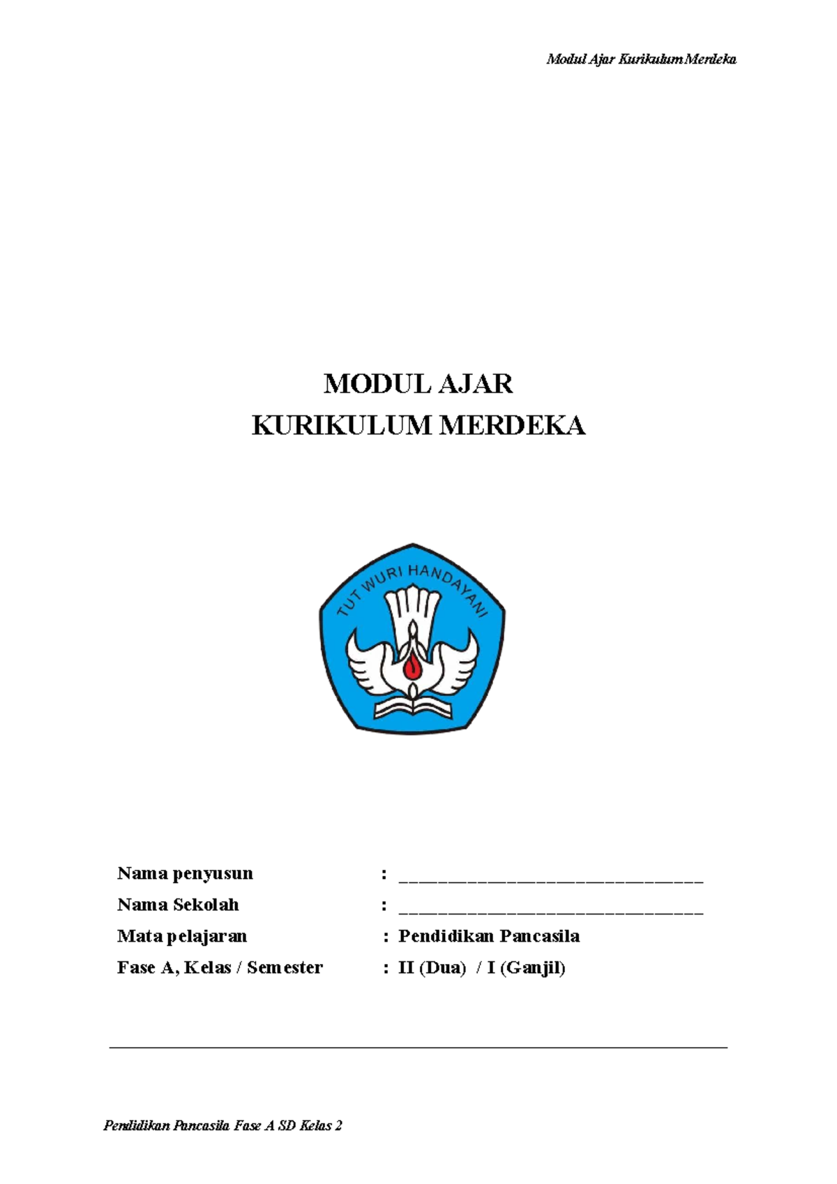 Modul Ajar Pendidikan Pancasila Fase A SD Kelas 2 - Kurikulum Merdeka ...