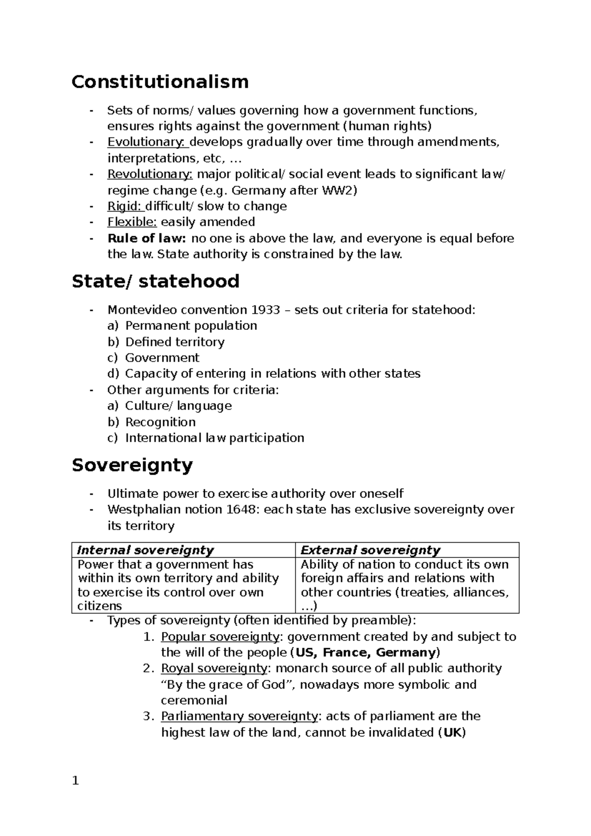 Constitutional Law Exam Prep: Key Concepts and Frameworks - Studeersnel