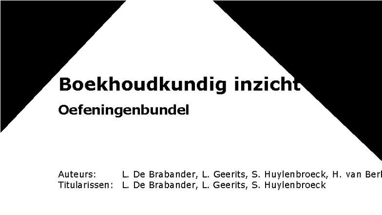 Boekhoudkundig inzicht Basis Oefeningenbundel 24-25 - Studocu