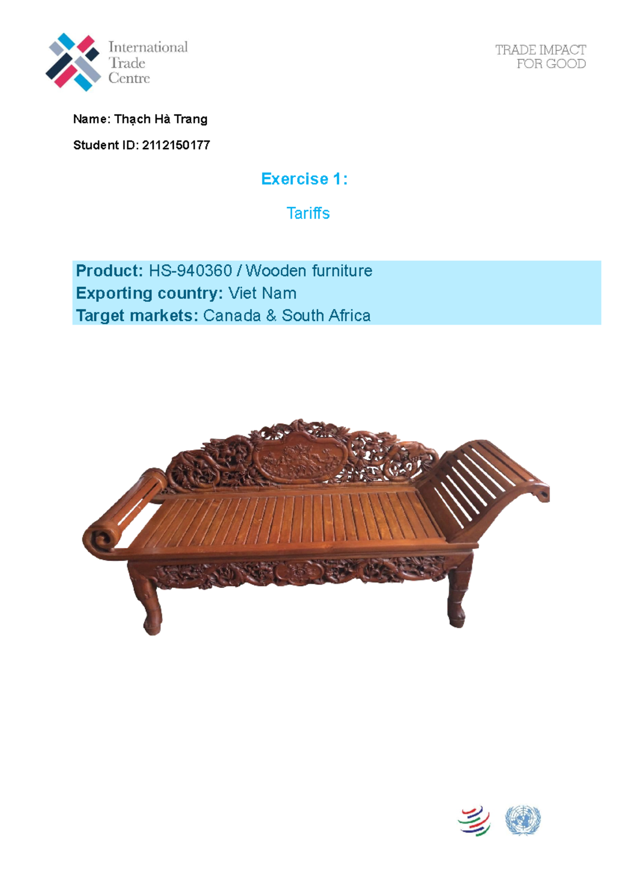 Tariff Analysis Exercise: HS-940360 Wooden Furniture in Global Markets ...