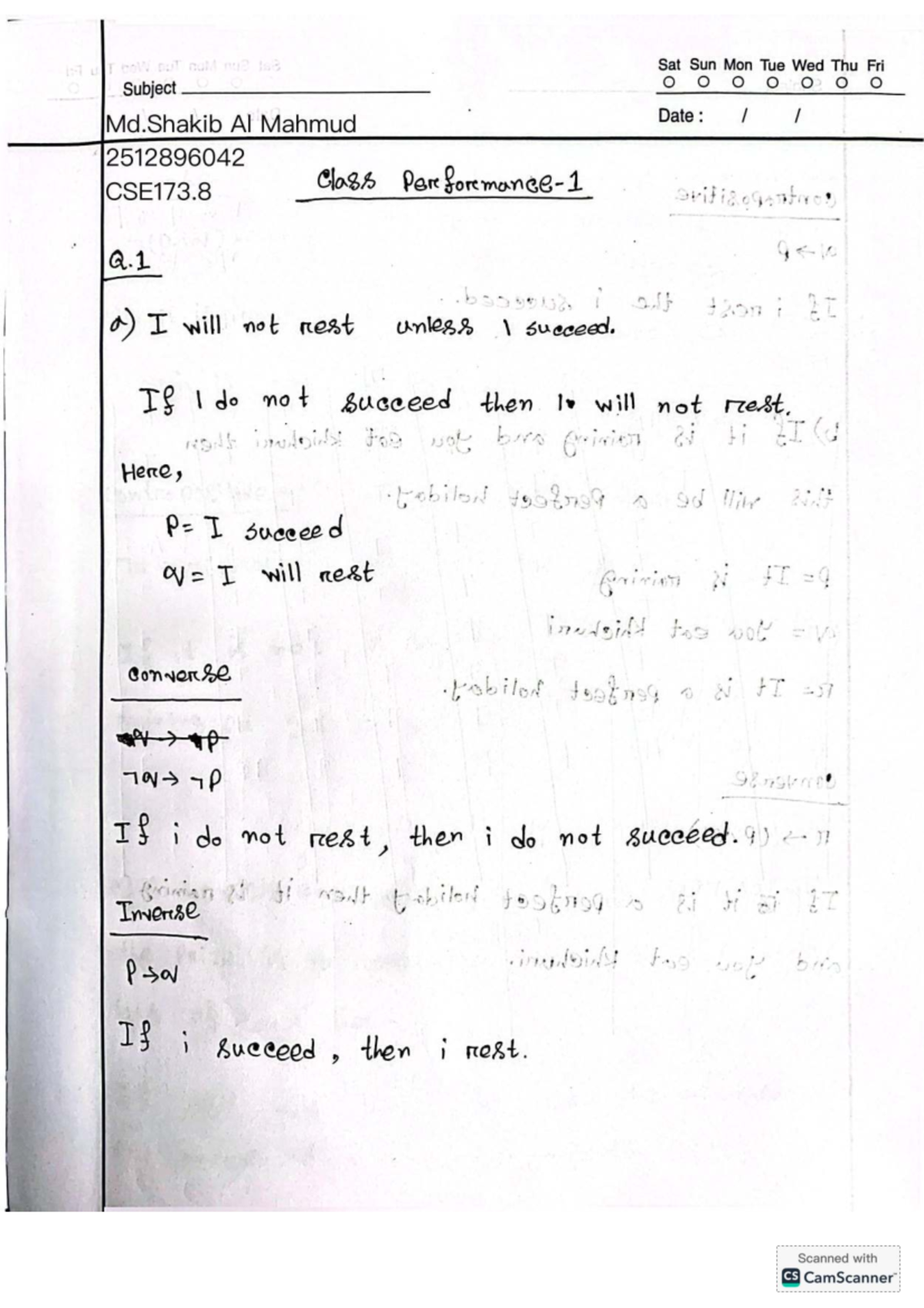 Class Performance 1 - CSE173.8 Final Exam Notes - Studocu