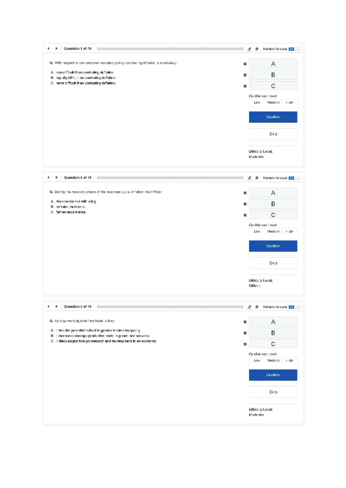 Economics Q&A Practice - 74 Questions Review - Studocu
