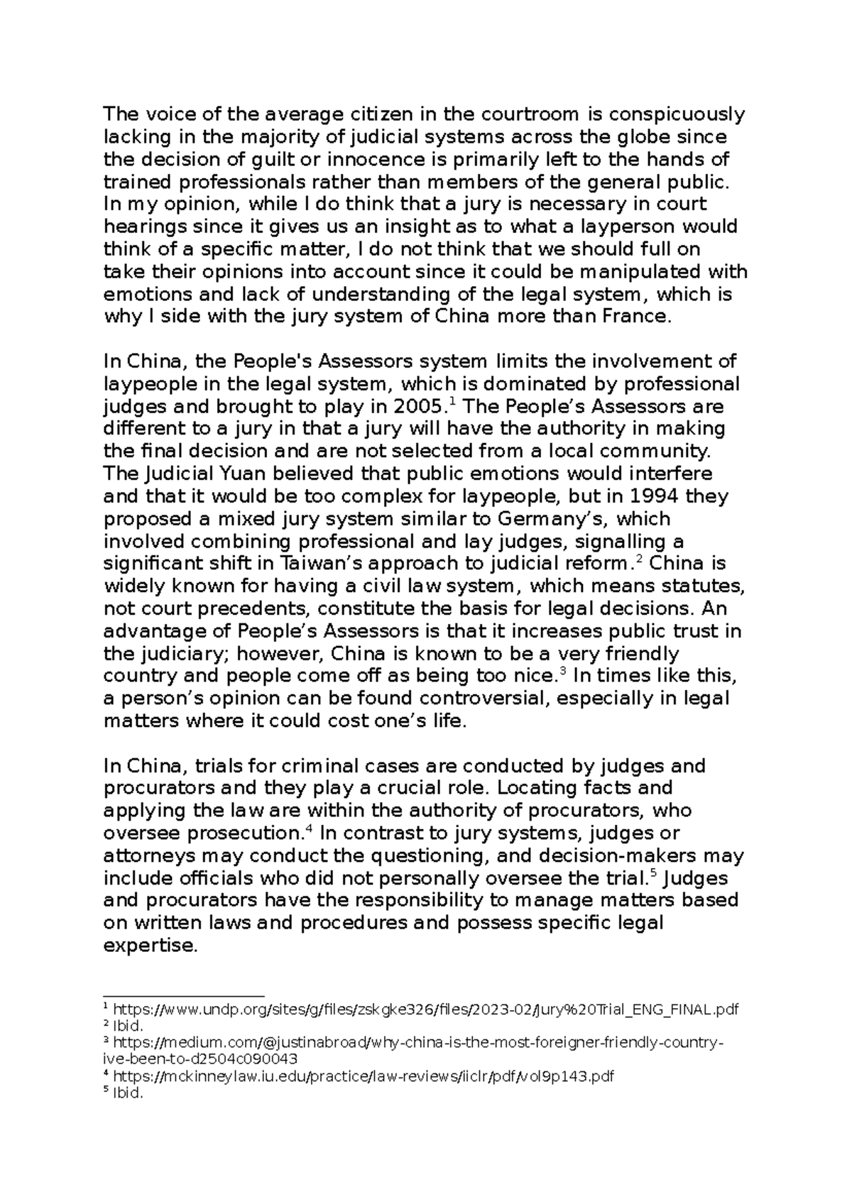 Comparative Analysis of Jury Systems in China and France: Assessment ...