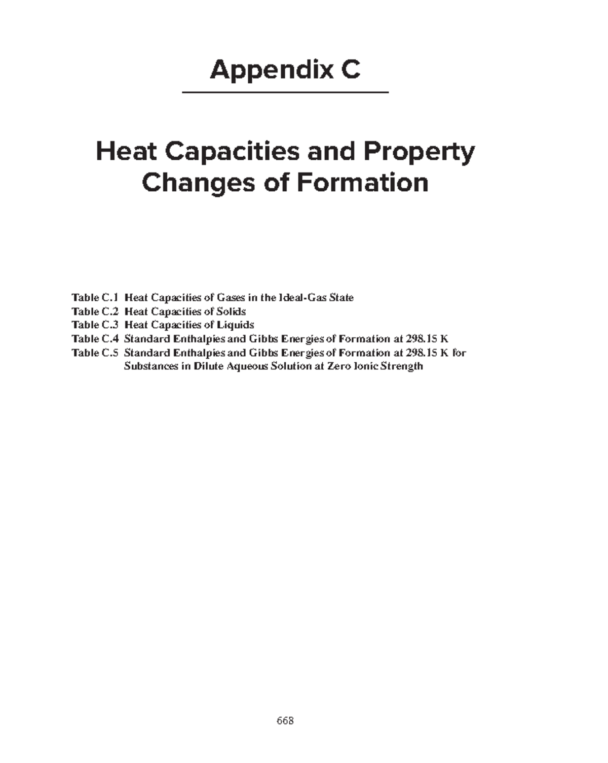 Introduction to Chemical Engineering Apendice C - 668 Appendix C Heat ...
